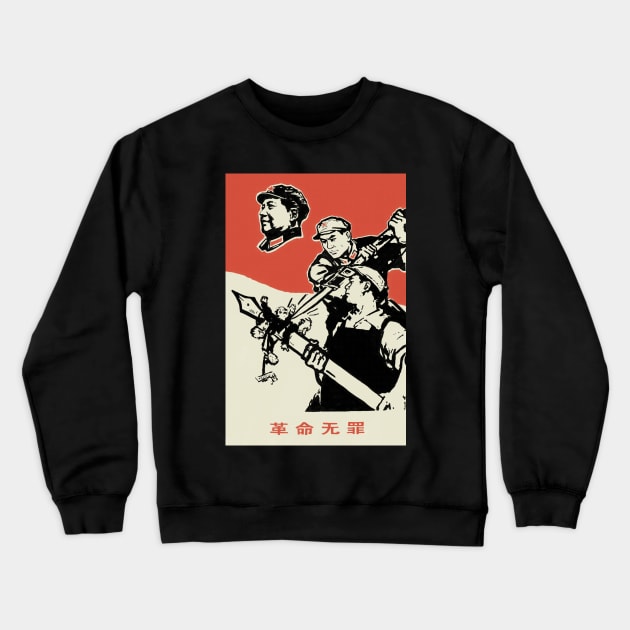 Clean your pens - Chinese propaganda Crewneck Sweatshirt by WellRed